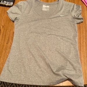 Grey Nike Dri-Fit shirt